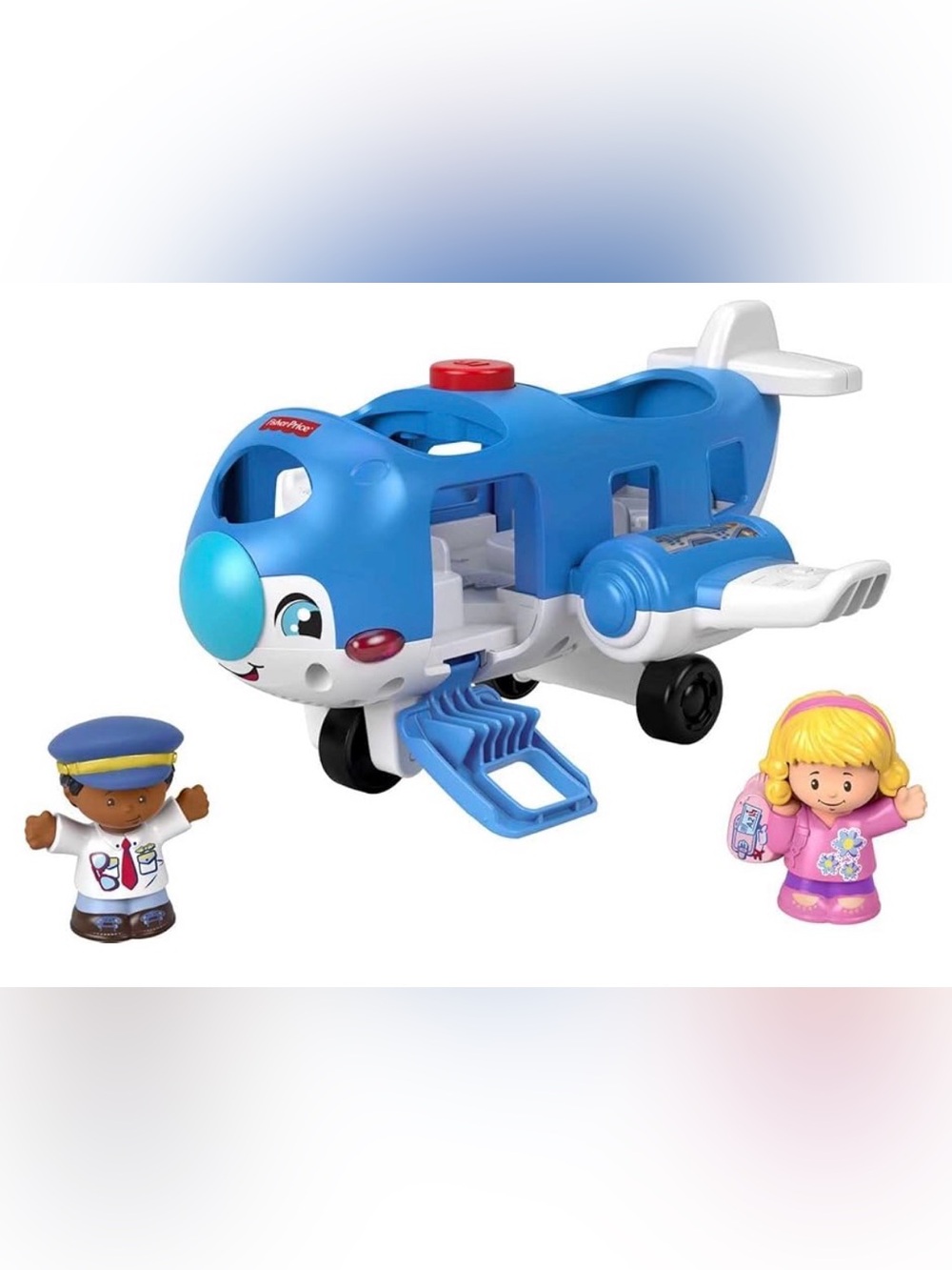FISHER-PRICE - LITTLE PEOPLE TRAVEL TOGETHER AIRPLANE SET W 2 ORIGINAL FIGURES
